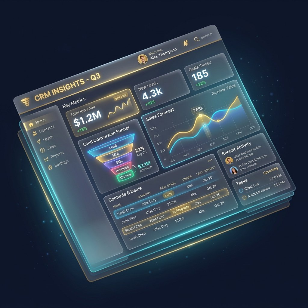 MRS CRM Dashboard Mockup